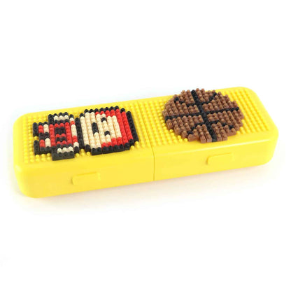 Diy Pixel Art Pen Stand With Building Block Set