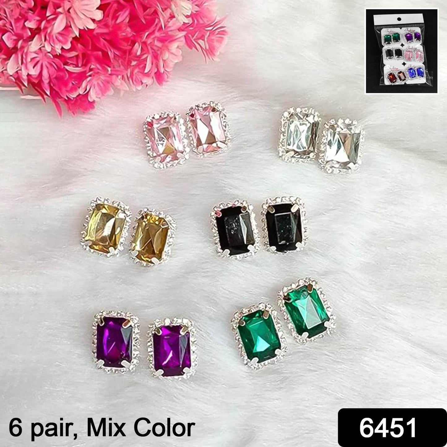 Diamond Jewellery Interchangeable Triangular Shaped Earrings (6 Pari  Mix Color  Design) - Best Deals at BeSh Deals®