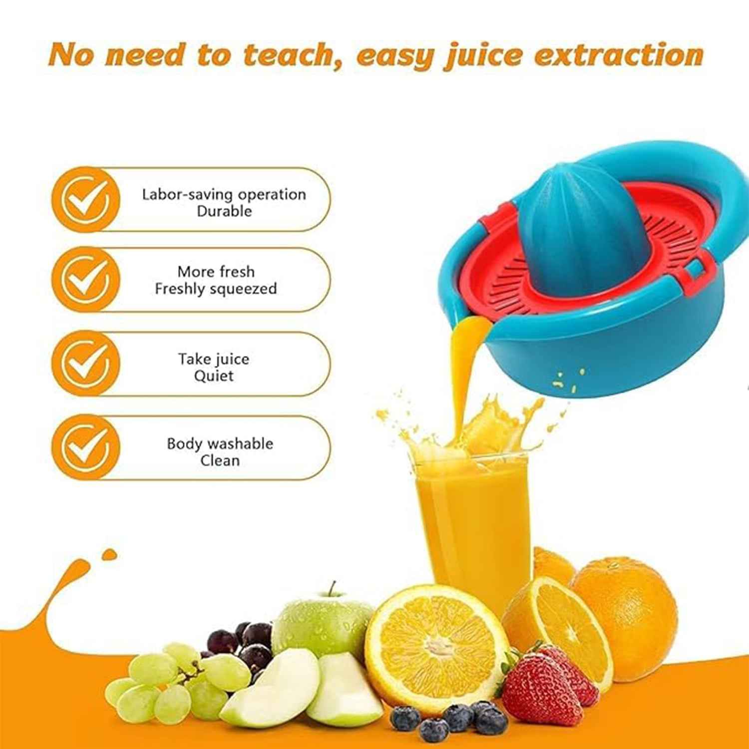 Supermom Premium Manual Hand Press Citrus Juicer (1 Pc) - BeSh Deals®