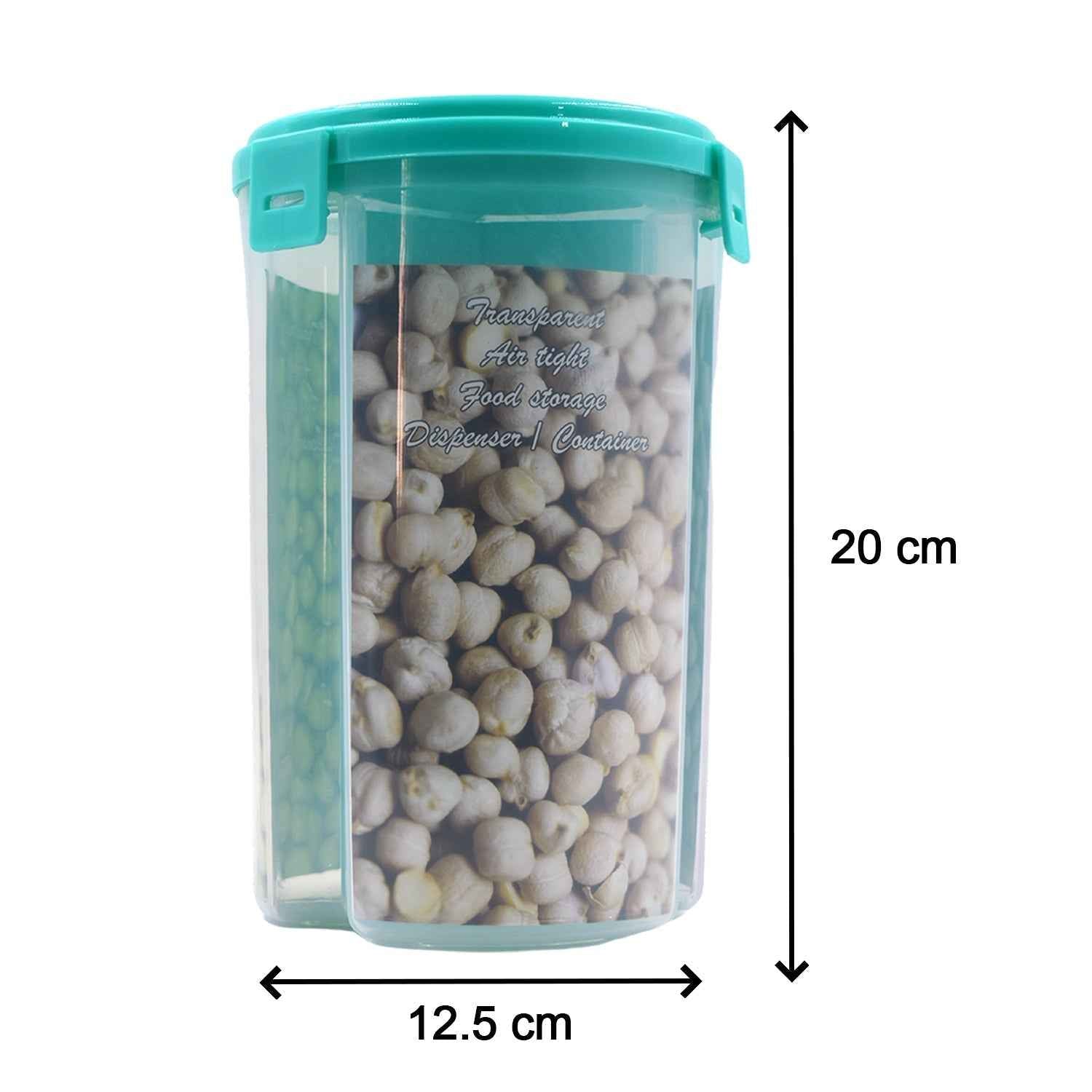 0618b 3 In 1 Transparent Air Tight Storage Dispenser Container (With Color Box)
