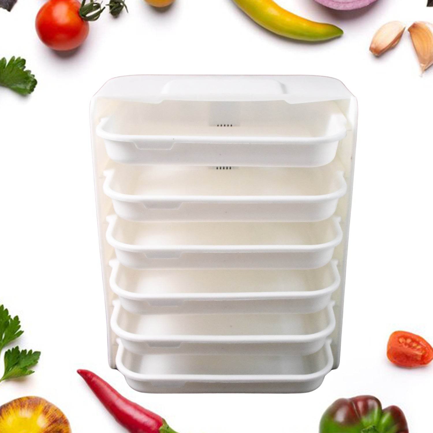 Plastic 6 Layer Wall-mounted Food Organizer Rack (1 Set) - Best Deals at BeSh Deals®