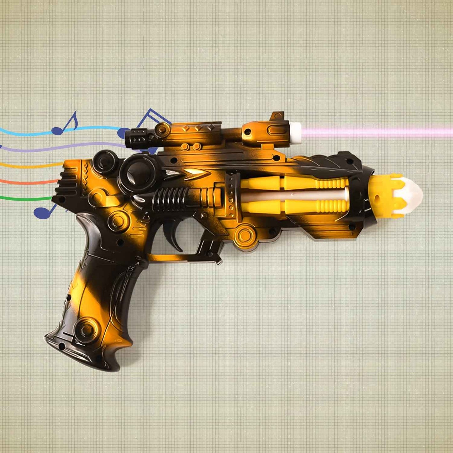 Ttg Led Laser Gun Toy  Battery Operated Space Blaster With Flashing Lights  Sound (1 Set)