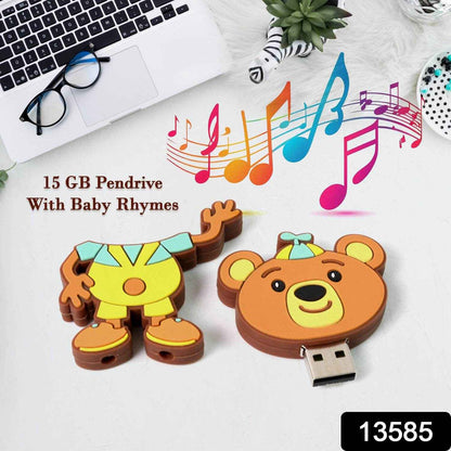 Portable Cartoon Shape Silicone Usb Pen Drive  Flash Disk (15 Gb With Baby Rhymes Song  1 Pc) - Best Deals at BeSh Deals®