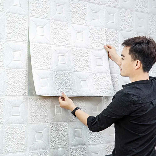 9276 Wallpaper 3d Foam Wallpaper Sticker Panels I Ceiling Wallpaper For Living Room Bedroom I Furniture Door I Foam Tiles (Square Design)