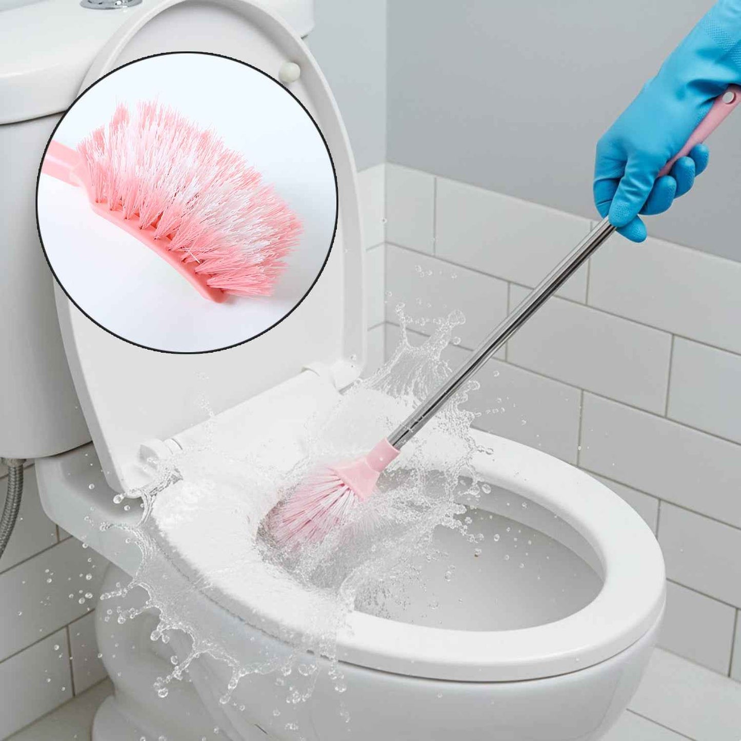 Long Handle Toilet Cleaning Brush (1 Pc)