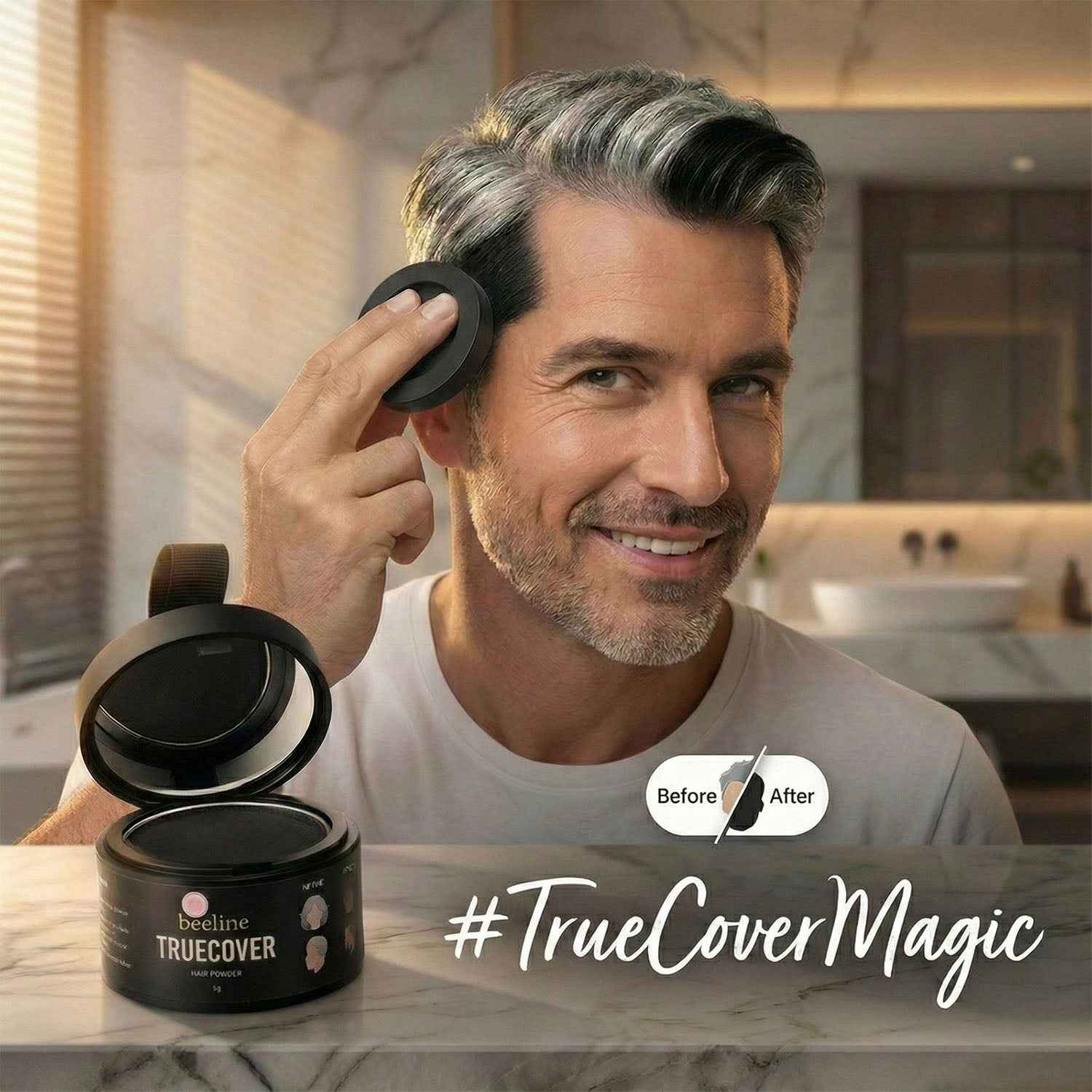Magic Hairline Color Powder (1 Pc 4 Black Color)