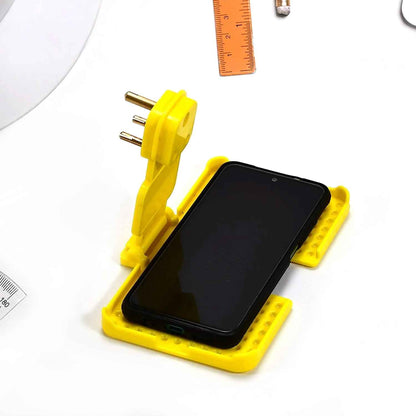 12872 Multi-purpose Wall Holder Stand For Charging Mobile Just Fit In Socket And Hang (Mix Color  1 Pc)