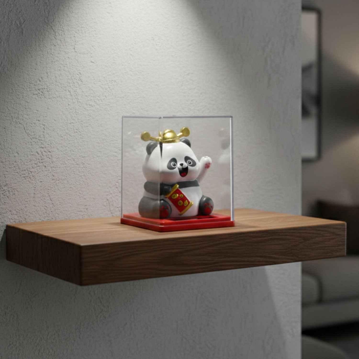 Solar Powered Moving Hand Panda Showpiece (1 Pc)