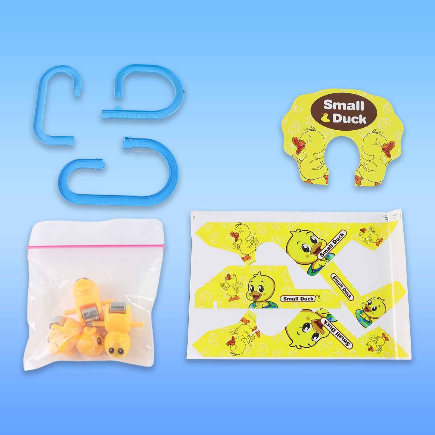 Lala Small Duck Climb Stairs Toy Roller Coaster With Flashing Lights  Music (3 Ducks)