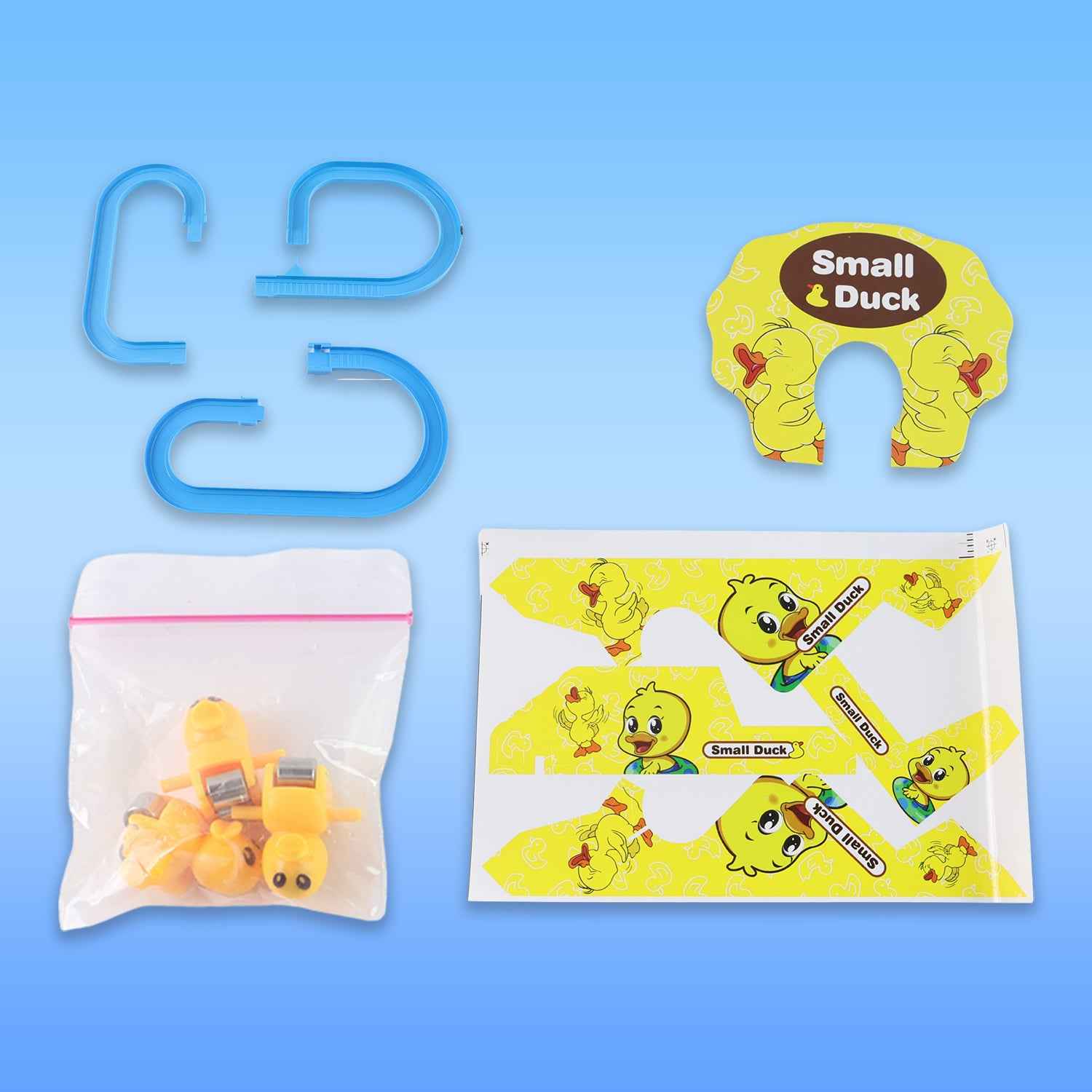 Lala Small Duck Climb Stairs Toy Roller Coaster With Flashing Lights  Music (3 Ducks)