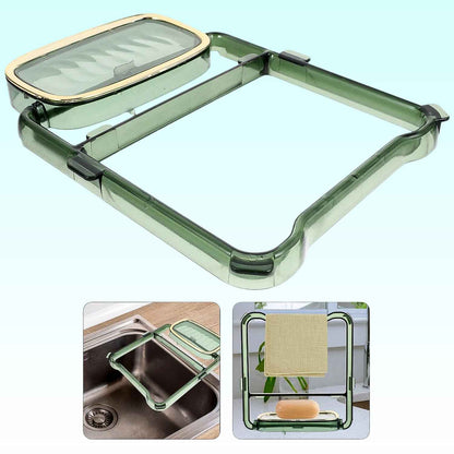 2-in-1 Self-adhesive Towel Hanger  Soap Holder Stand (1 Pc)