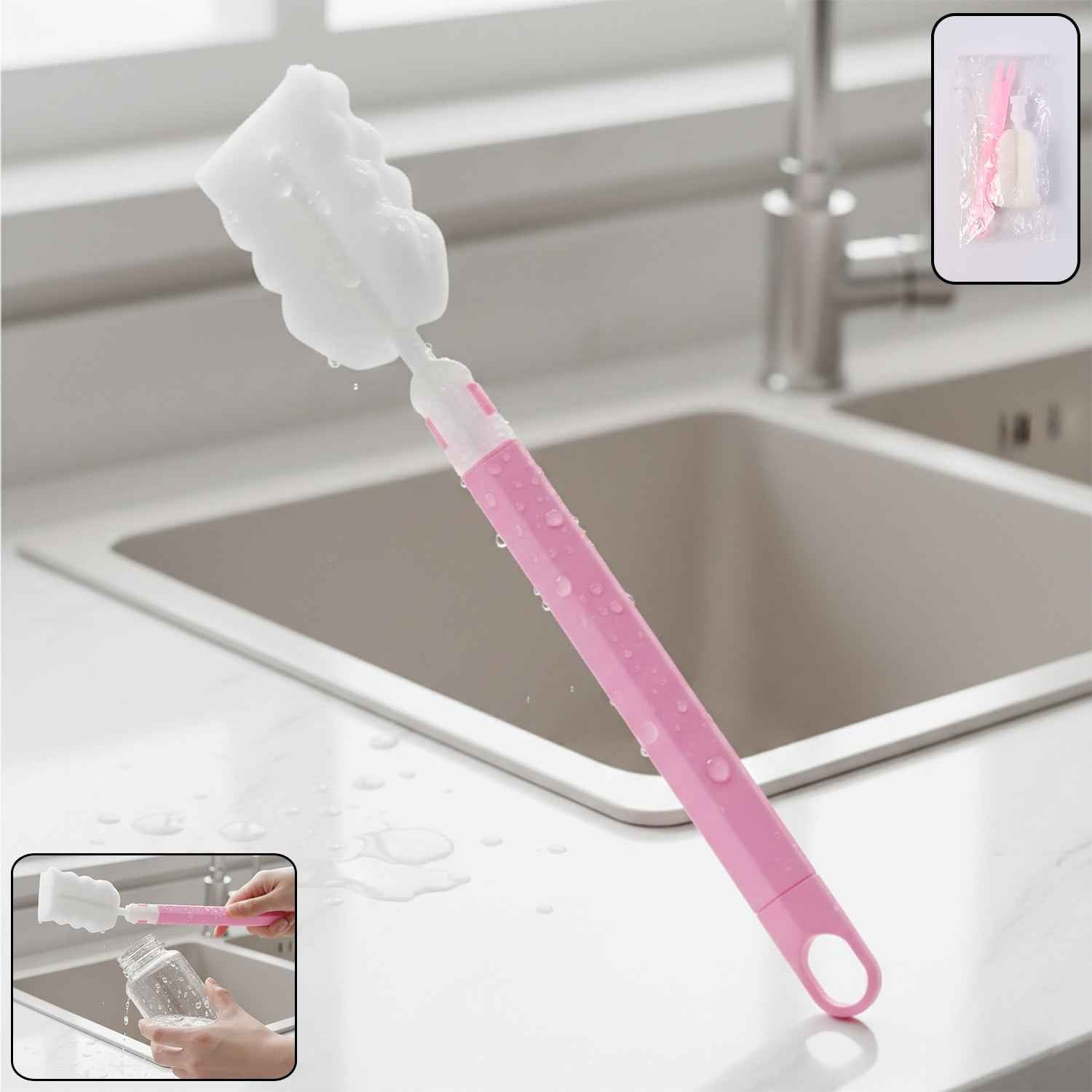 Long Handle Silicone Bottle Cleaning Brush 32 Cm (1 Pc)