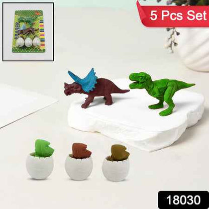 18030 Dinosaur Shaped Erasers  Egg Shape Eraser For Kids Dinosaur Erasers Puzzle 3d Eraser Mini Eraser Dinosaur Toys Desk Pets For Students Classroom Prizes Class Rewards Party Favors (5 Pcs Set)