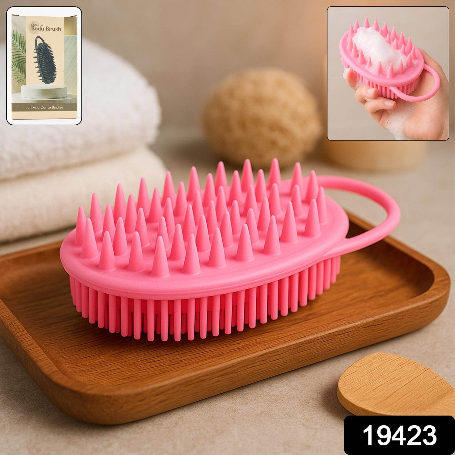 2-in-1 Silicone Soft Bristle Bath Brush - Best Deals at BeSh Deals®