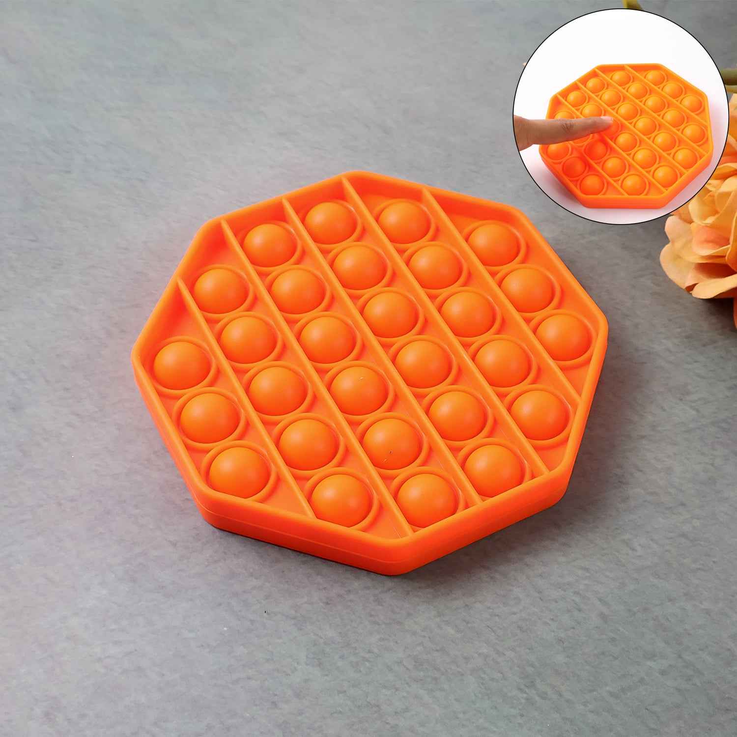 Premium Hexagon Shape Silicone Pop It Fidget Toy (1 Pc)