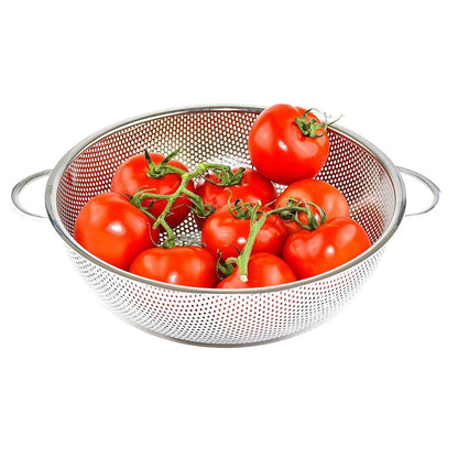 5754 Stainless Steel Colander With Handle Large Metal Mesh Basket Strainer For Pasta Spaghetti Berry Veggies Fruits  Kitchen Food Colander Dishwasher Safe (1 Pc  25.5 Cm) - Best Deals at BeSh Deals®