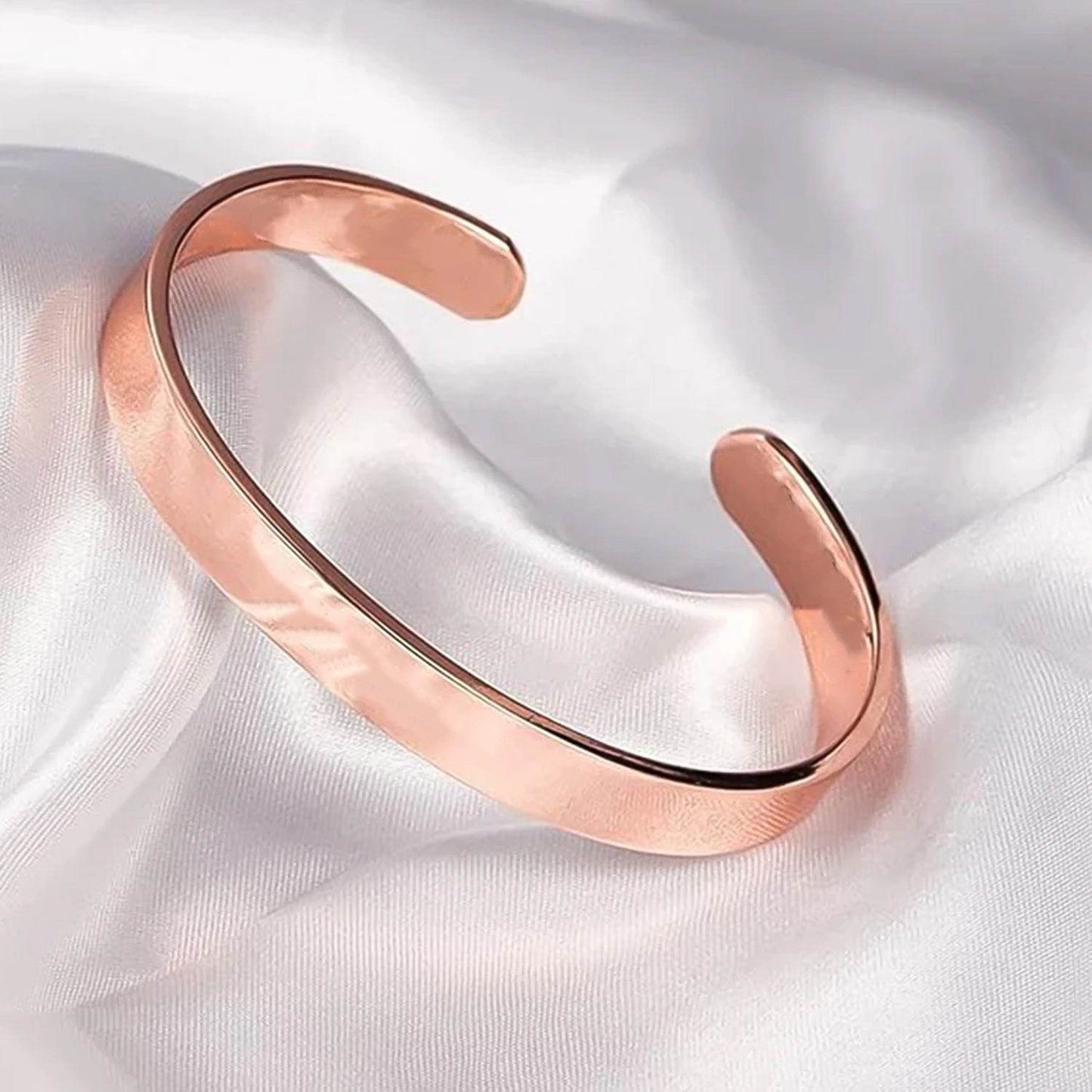 Elegant Rose Gold-plated Open Cuff Bracelet Kada (1 Pc) - Best Deals at BeSh Deals®