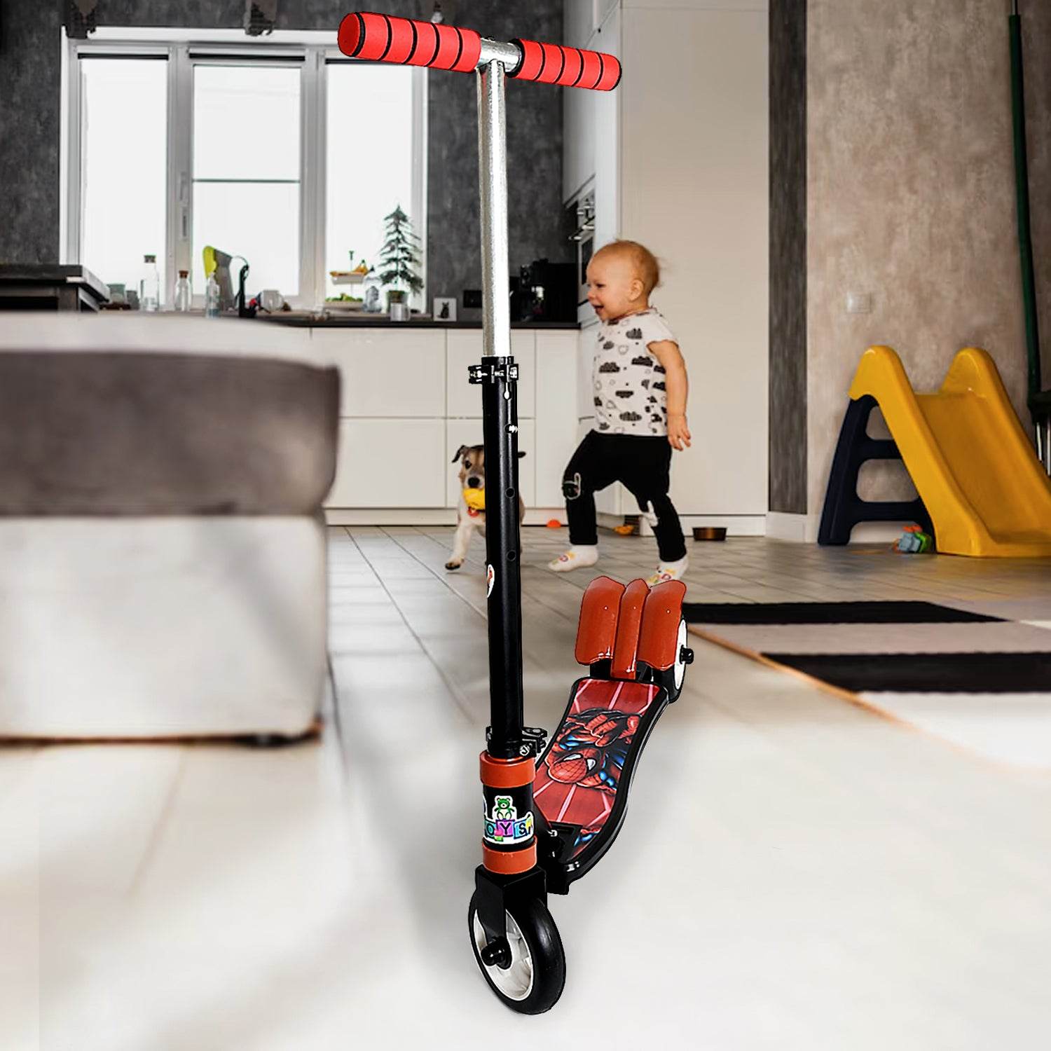 Basic Kids Ride On Leg Push Scooter For Boys And Girls (4 - 8 Years Old Kids) Foldable Scooter Cycle With Height Adjustment For Boys And Girls Multicolor (1 Pc  3 Wheel) - Best Deals at BeSh Deals®