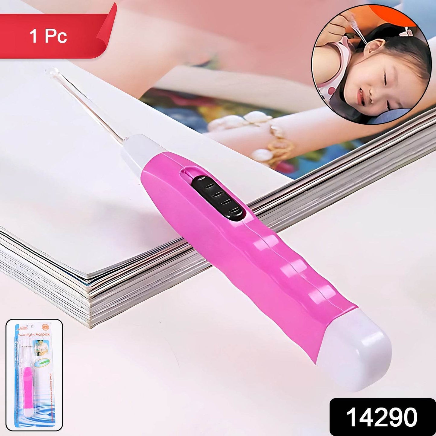 Pink Led Flashlight Earpick With Tweezer (1 Pc) - Best Deals at BeSh Deals®