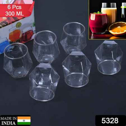 5328  Premium Transparent Pilsner Glasses  Beer Juice Mocktail Lassi Glasses For Better Head Retention Aroma And Flavor  Crystal Plastic  Glass