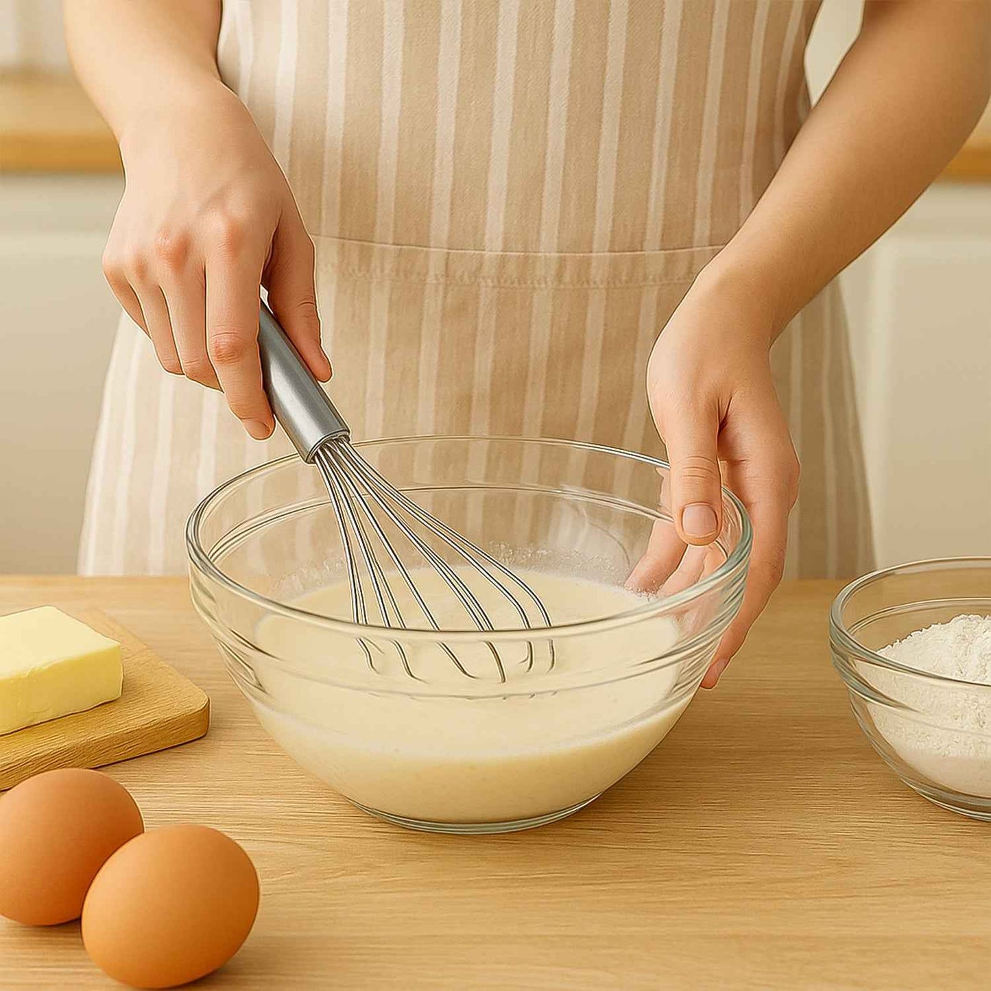 Small Stainless Steel Balloon Whisk (20cm  1 Pc)