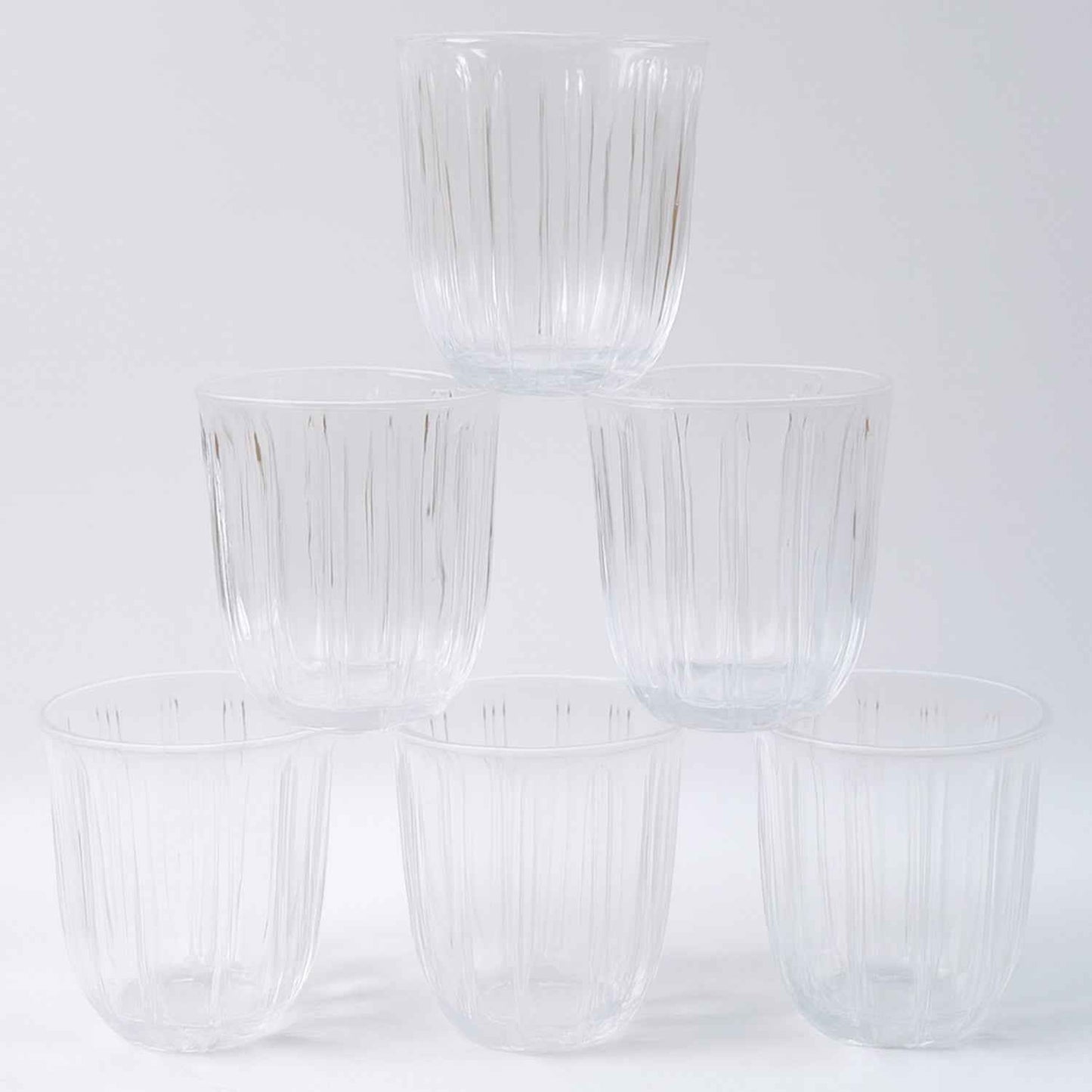 Premium Transparent Glass Tumbler Set (256ml  6 Pc)