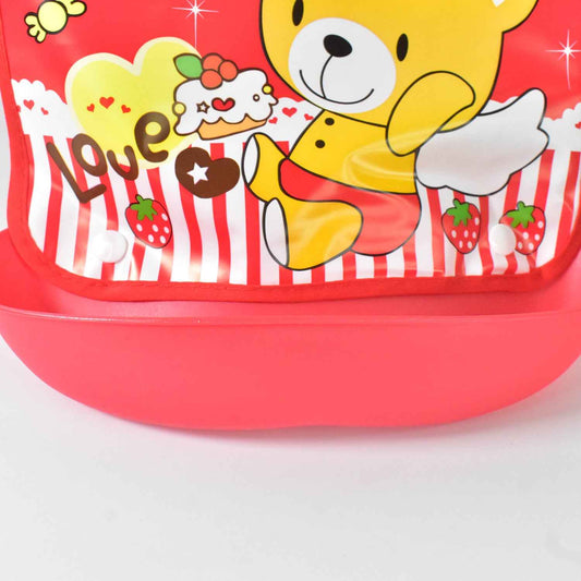 Multifunctional Waterproof Bpa Free Reusable Soft Fabric Plastic Baby Bib (1 Pc)