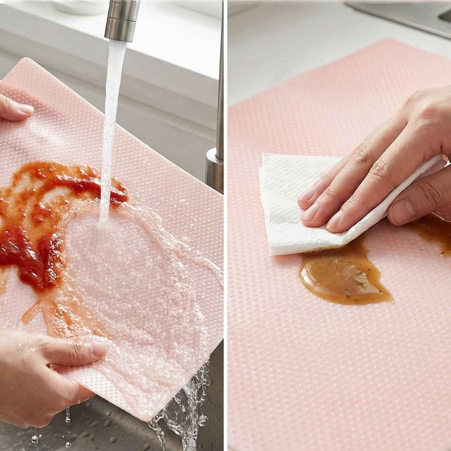 Transparent Plastic Fridge Mat 45 X 29 Cm (4 Pc)