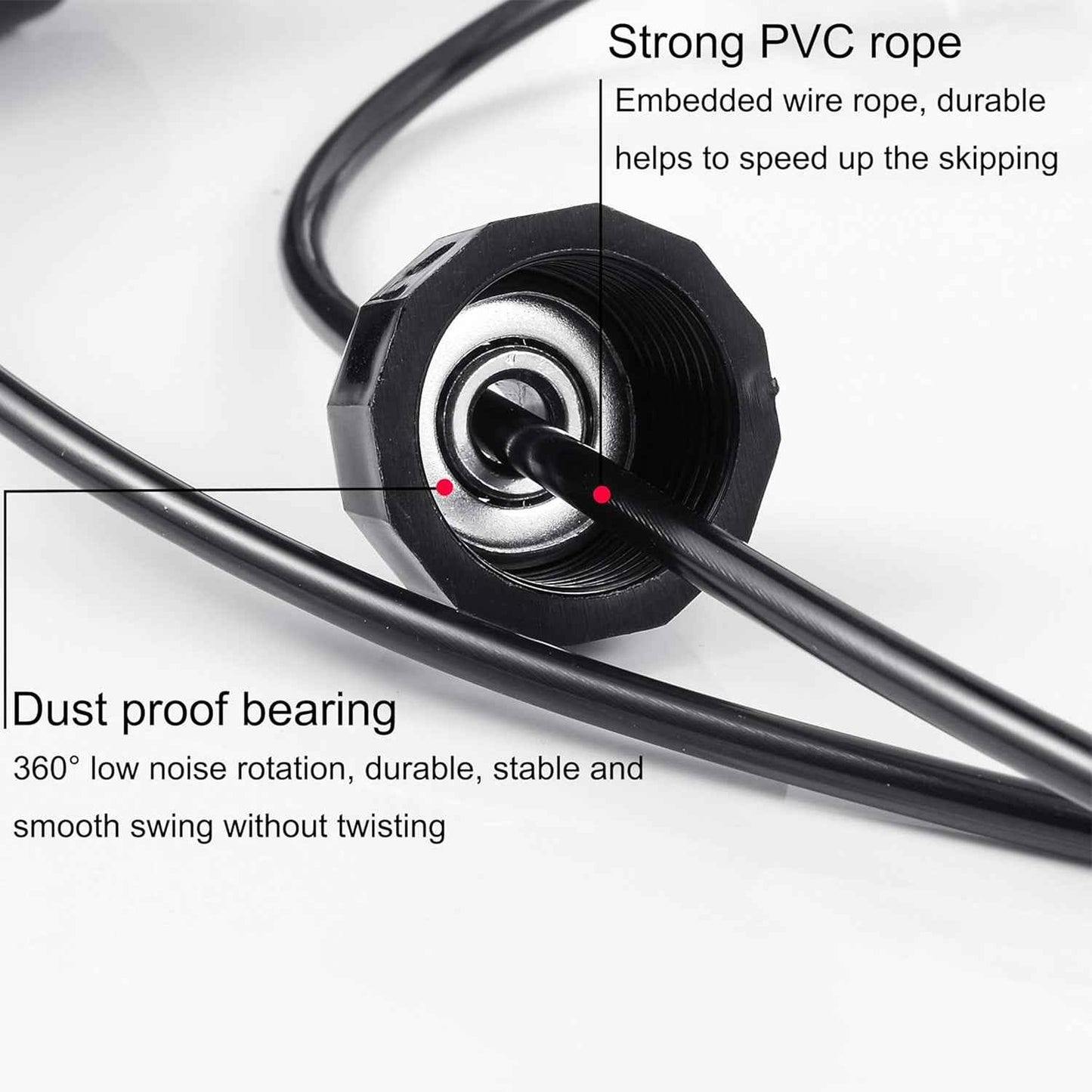 High-speed Skipping Rope With Foam Padded Handles (1 Pc)