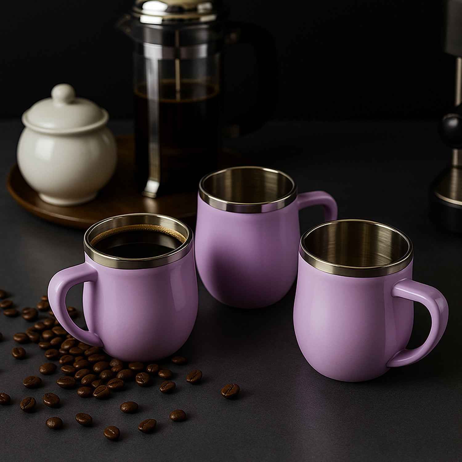 Apex Chit-chat Double Wall Stainless Steel Mug Set (6pc200ml) Approx