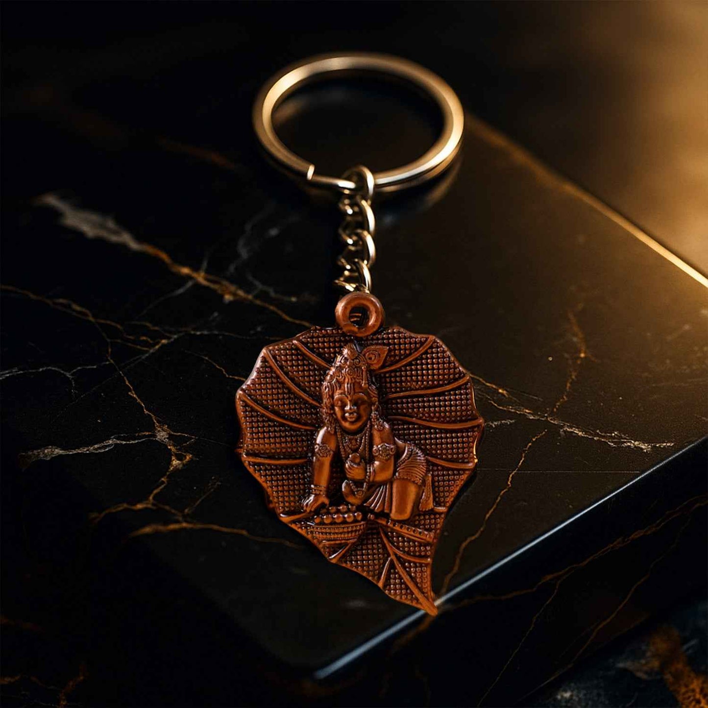 Premium Antique-finish Metal Keychain (1 Pc)