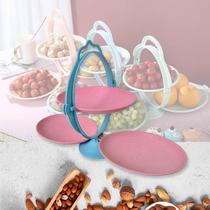 Foldable Fruit Plate Candy Dish  Multi Use Mirror Shape Dried Fruit Tray (1 Set) - by BeSh Deals® - Best Deals at BeSh Deals®