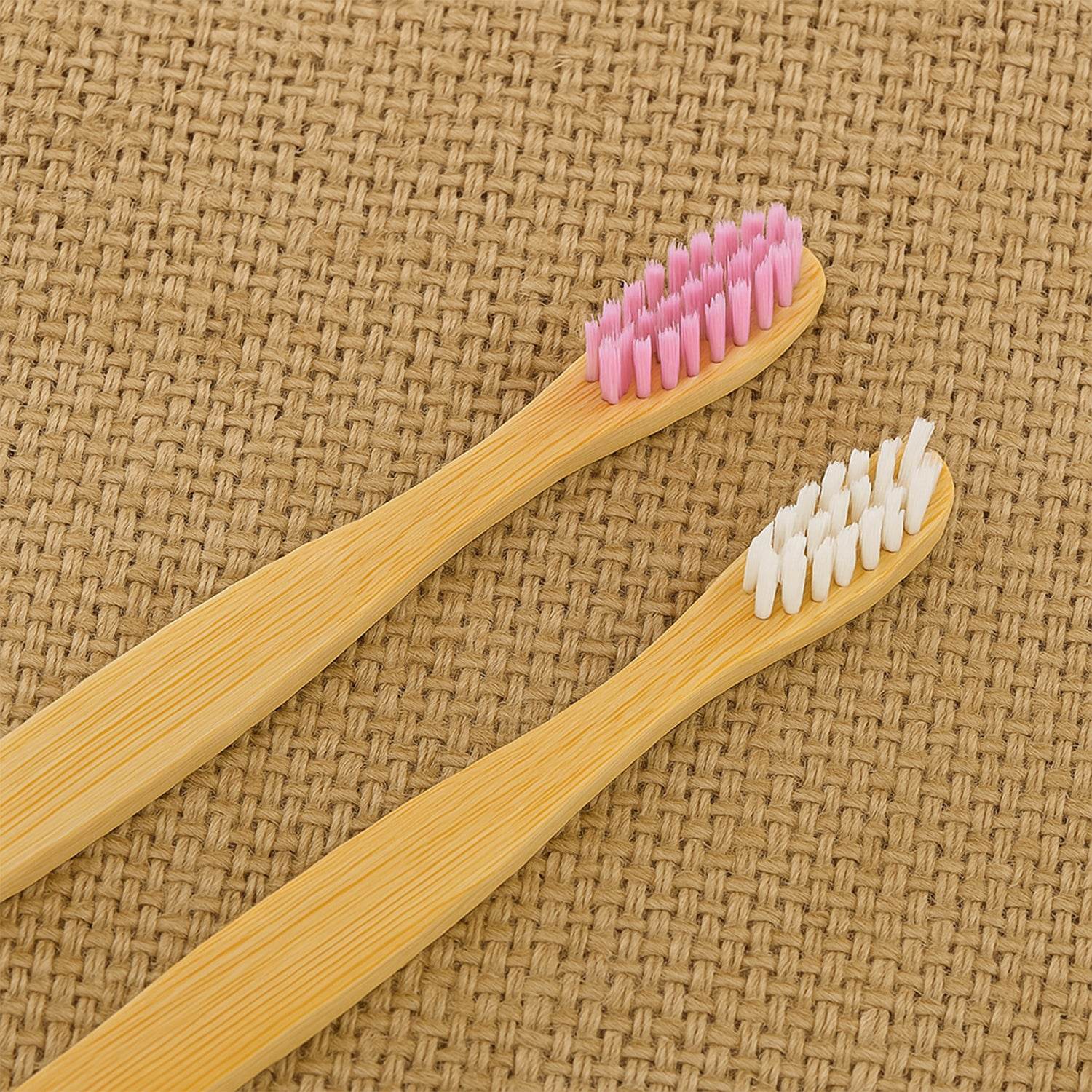 Eco-friendly Natural Bamboo Toothbrush With Medium Bristles (2 Pc) - Best Deals at BeSh Deals®