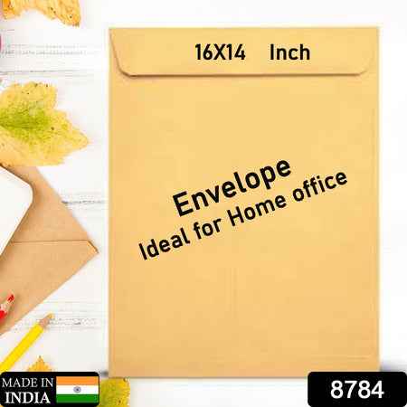 8784 Kraft Envelopes 16 X 14 Inch Brown Envelopes Envelopes Card Envelopes Kraft Paper Envelopes Invitation Envelopes Postcard Envelopes Quick Self Seal Stationery For General Office (1 Pc )