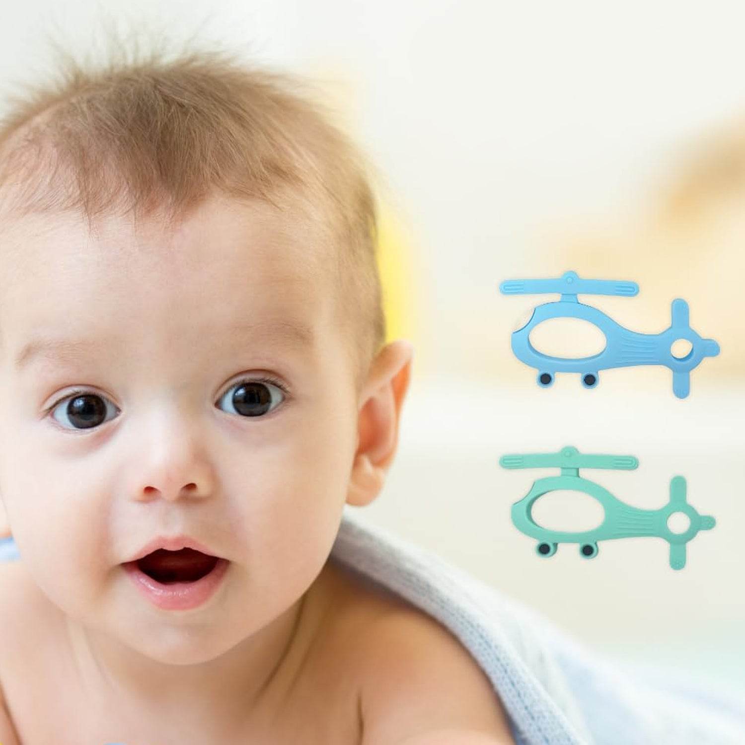 Silicone Helicopter Shape Teether For Baby (1 Pc  Mix Color) - Best Deals at BeSh Deals®