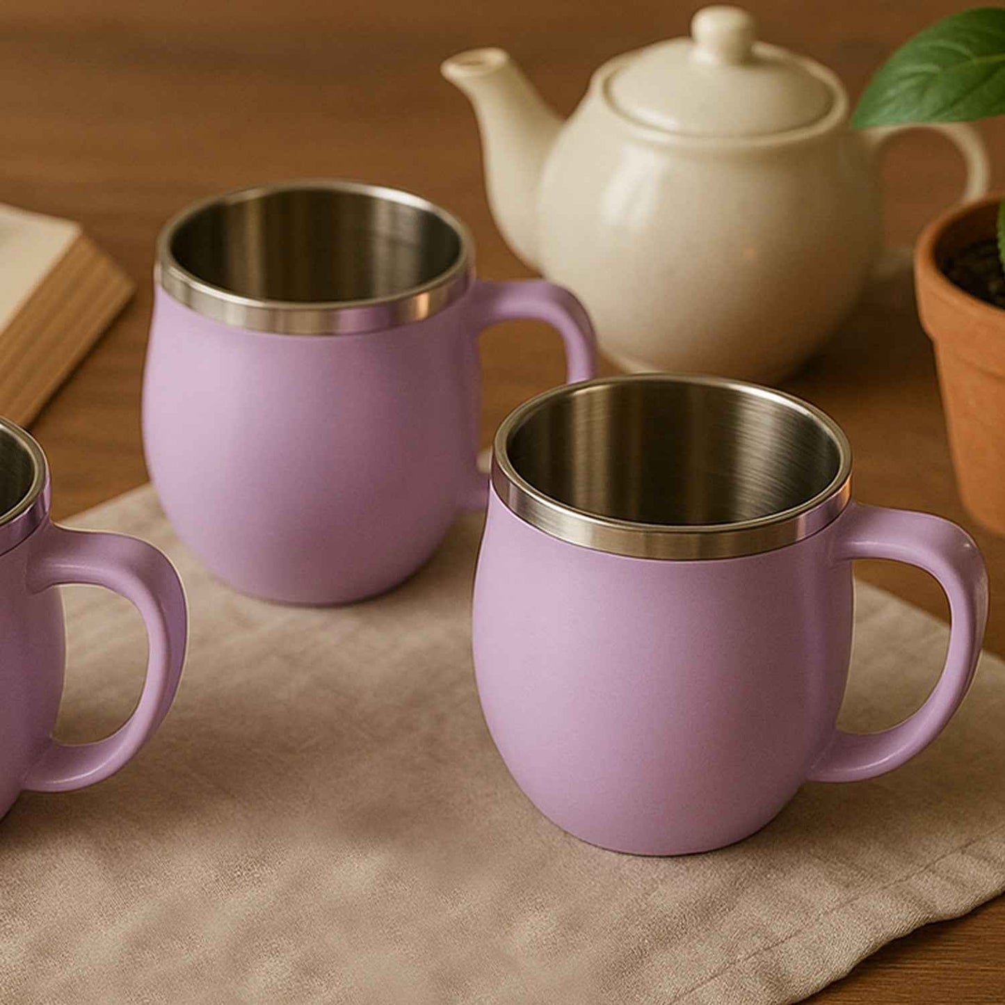 Apex Chit-chat Double Wall Stainless Steel Mug Set (6pc200ml) Approx