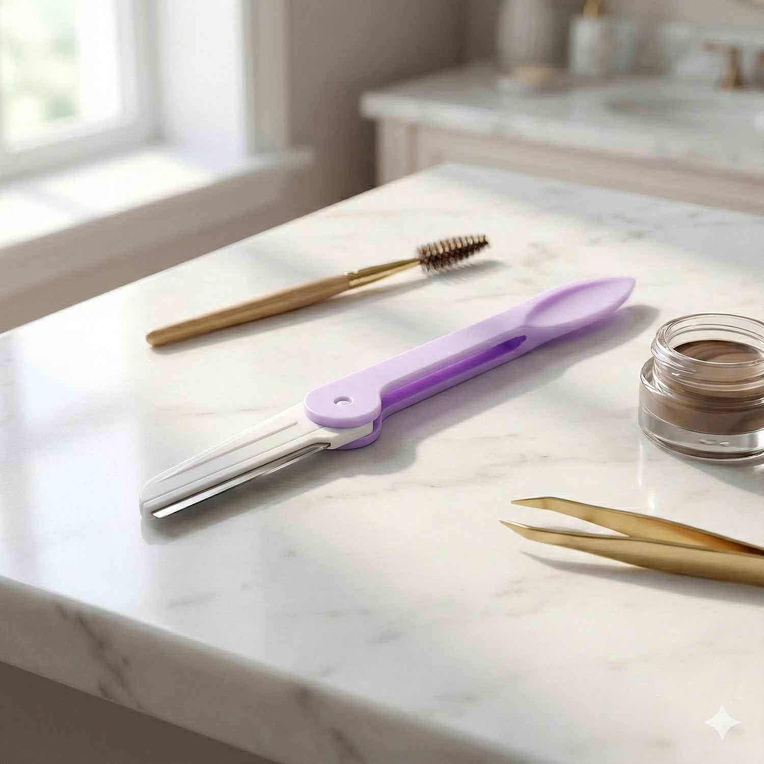Eyebrow Facial Hair Razor With 3 Replaceable Blades