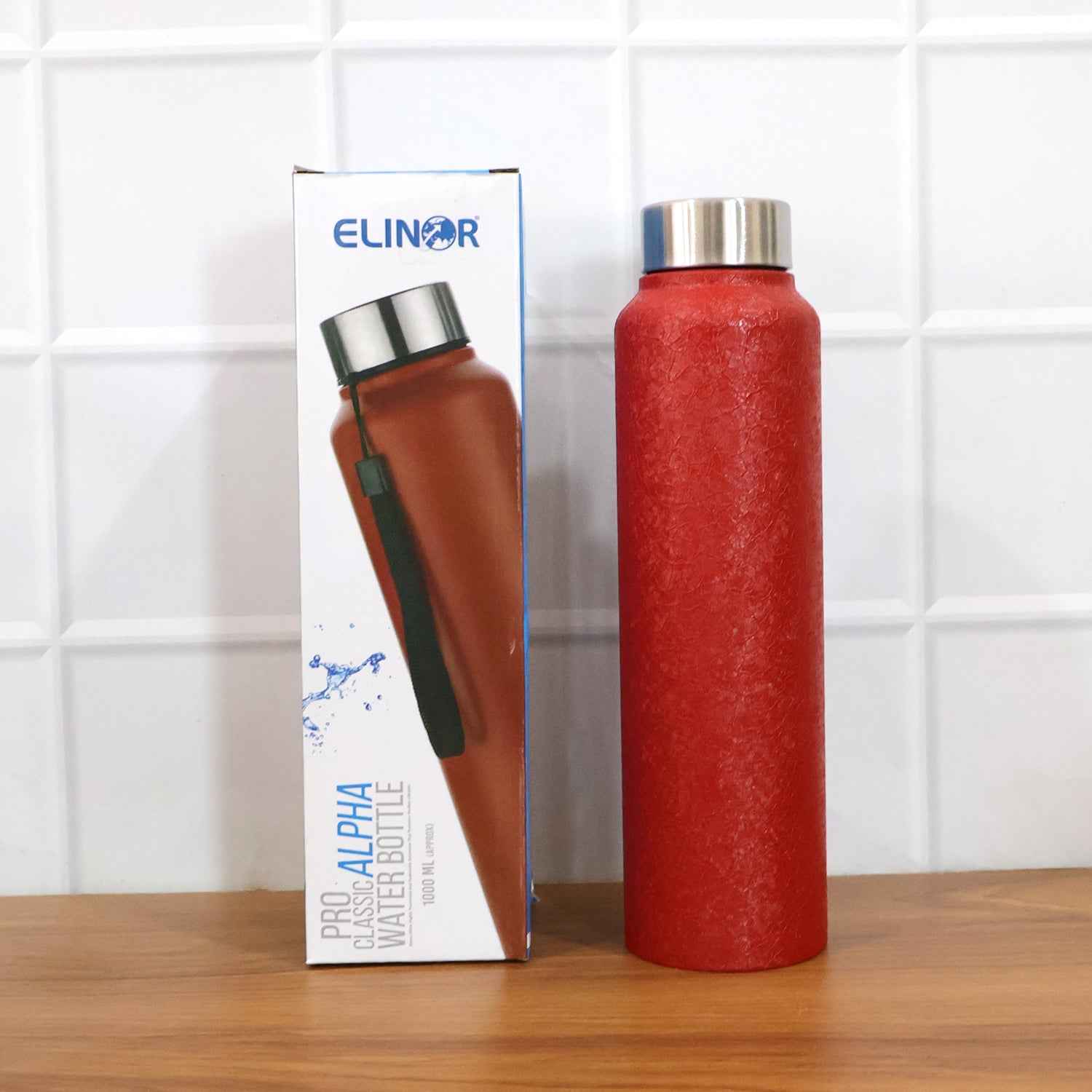 1000 Ml Stainless Steel Water Bottle Red Color (1 Pc)