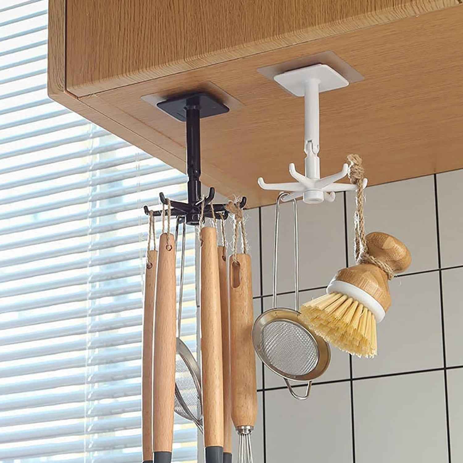 4644 360 Rotating Folding Hook Self-adhesive Waterproof Wall Mounted Hook