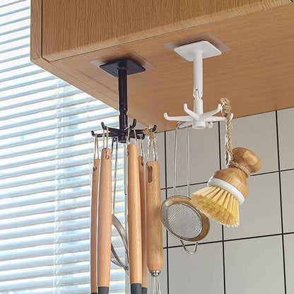 4644 360 Rotating Folding Hook Self-adhesive Waterproof Wall Mounted Hook