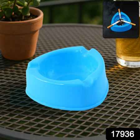 Heavy Duty Plastic Ashtray (Mix Color  1 Pc)