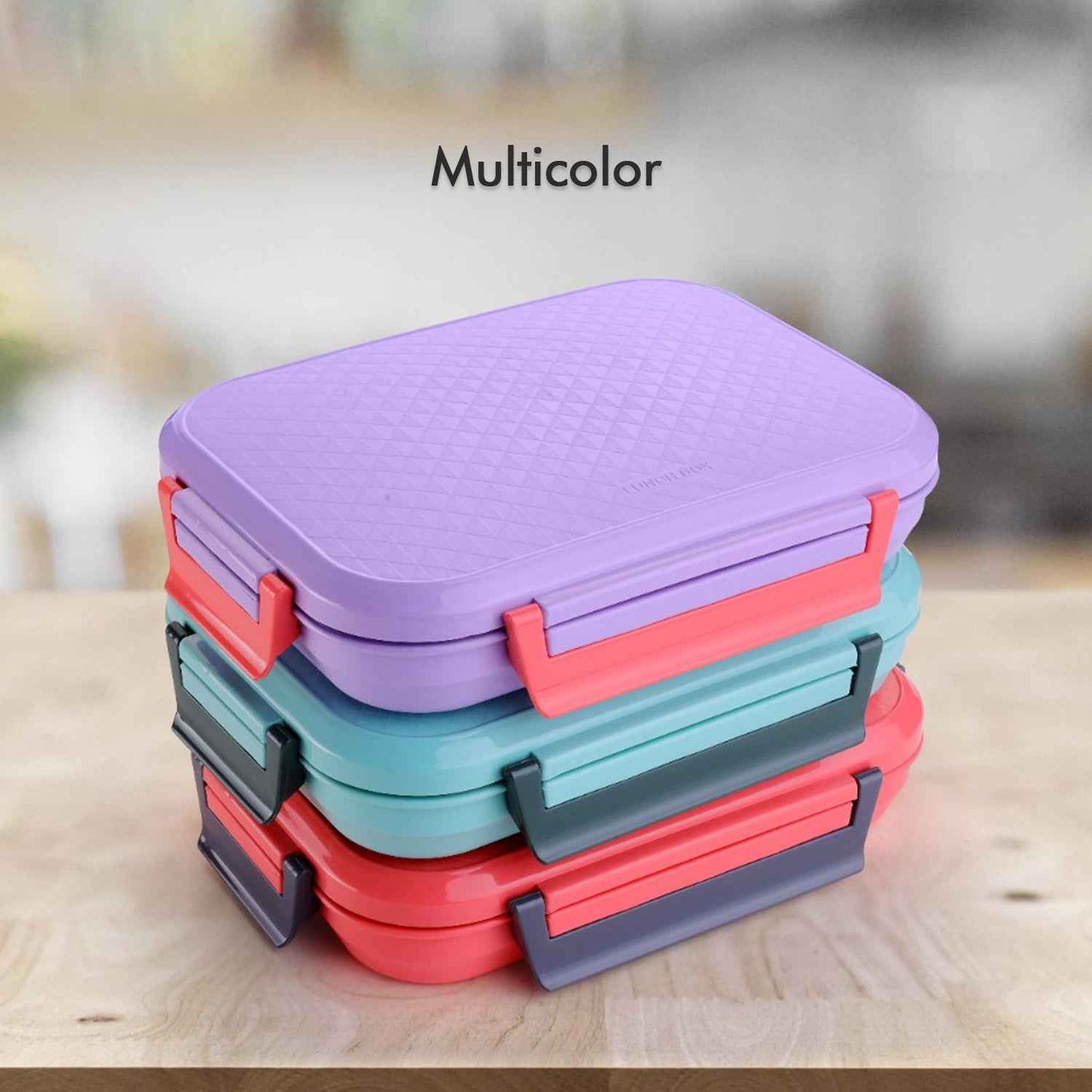 5364 Break Time Lunch Box Steel Plate Multi Compartment Lunch Box Carry To All Type Lunch In Lunch Box  Premium Quality Lunch Box Ideal For Office  School Kids  Travelling Ideal