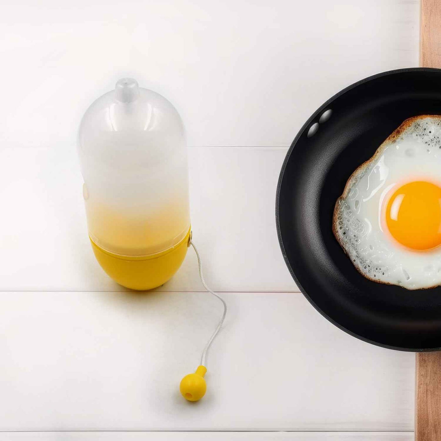 7156a Manual Egg Puller Scrambler Household White Egg Yolk Mixer Kitchen Tool Mix Manual Scrambler Convenient Without Breaking Eggs.