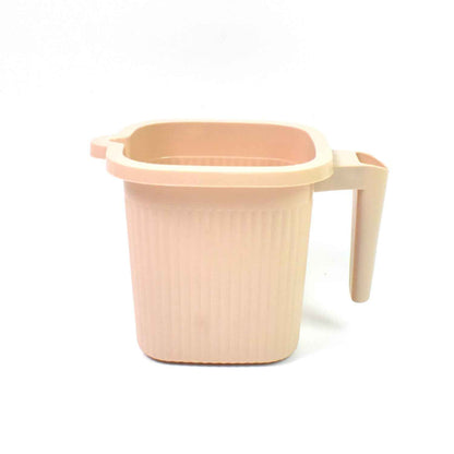 Plastic Square Bath Water Mug (1 Pc  1000 Ml  Mix Color)
