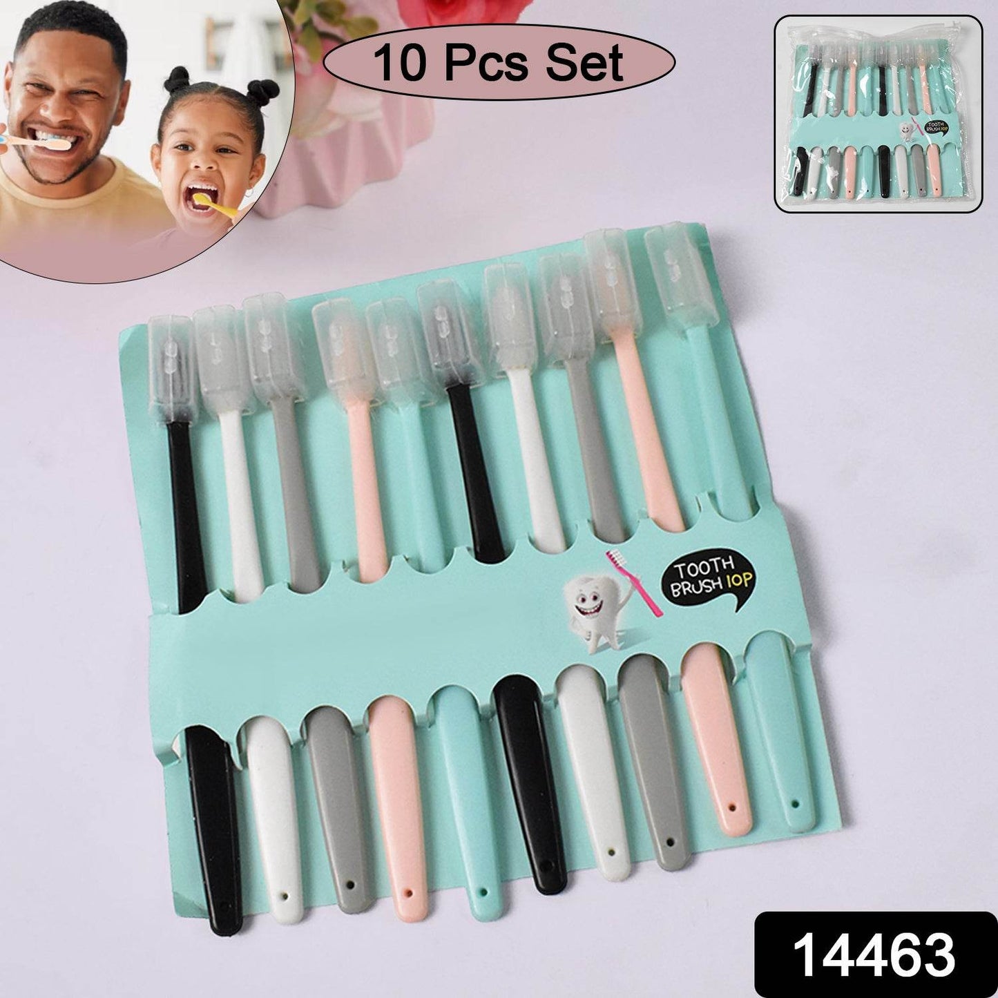 Kids Adults Ultra Soft-bristled Toothbrush With Cover (10 Pcs Set) - Best Deals at BeSh Deals®