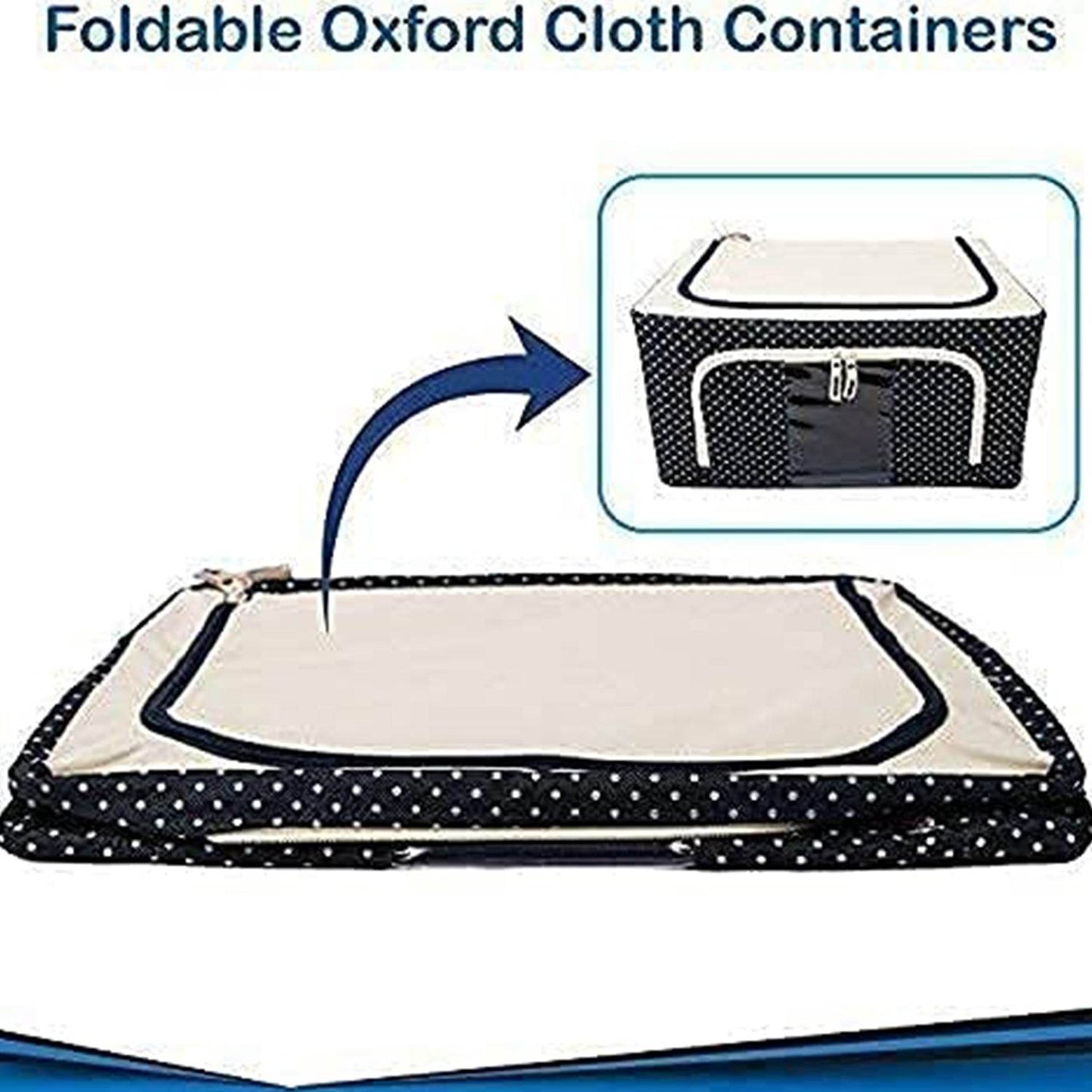 17641 Foldable Steel Frame Clothes Living Storage Organizer Handled Bag Box For Large Size Bedding Blankets Women Saree Toys  Cloth Storage Box  Bag (66 Liter) - Best Deals at BeSh Deals®