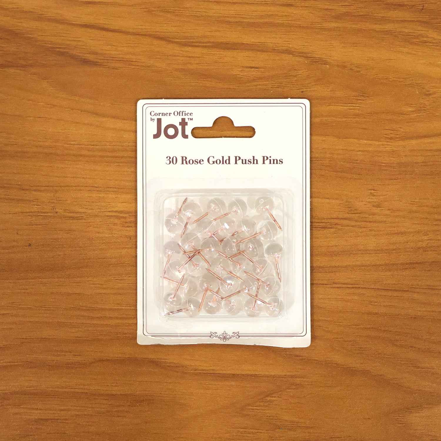 Transparent Crystal Head Push Pins Set For Notice Board (30 Pc)