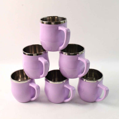 Apex Chit-chat Double Wall Stainless Steel Mug Set (6pc200ml) Approx