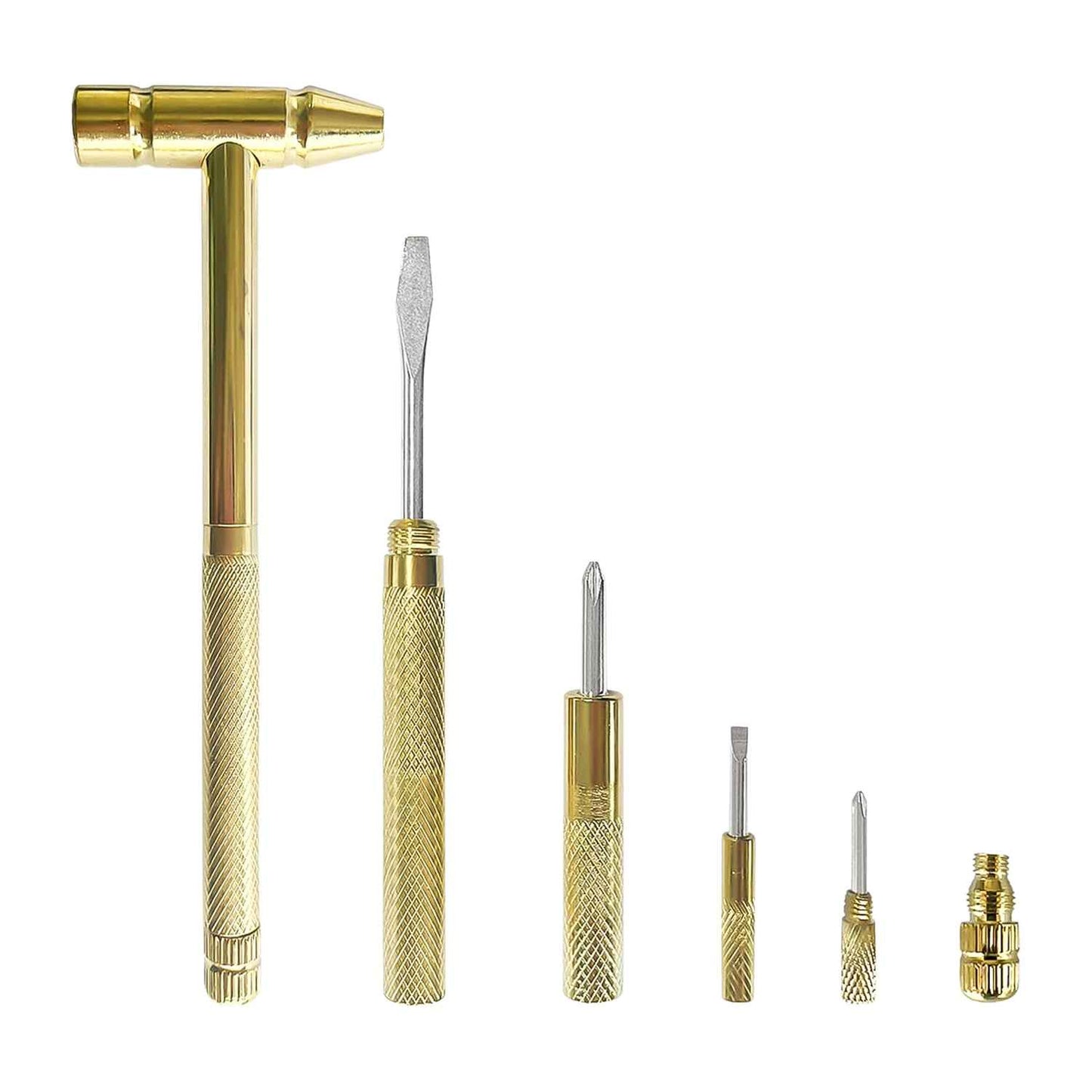 Multi Purpose 5-in-1 Small Hammer Tool With Interchangeable Screwdriver