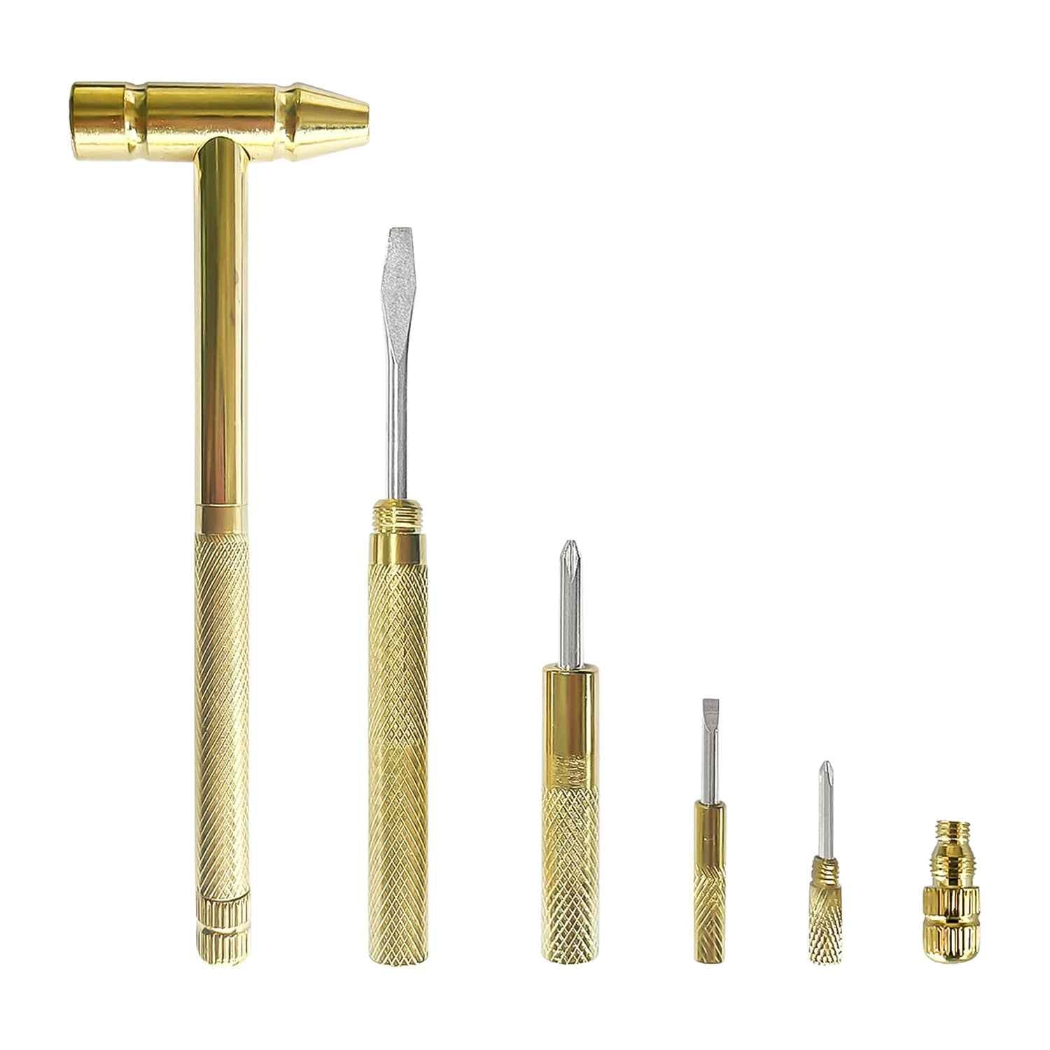 Multi Purpose 5-in-1 Small Hammer Tool With Interchangeable Screwdriver